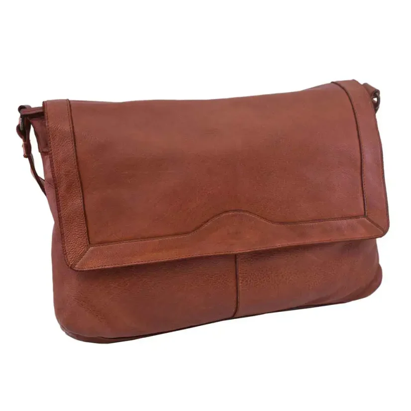 Dámska kožená kabelka Mercucio 270110 koňaková