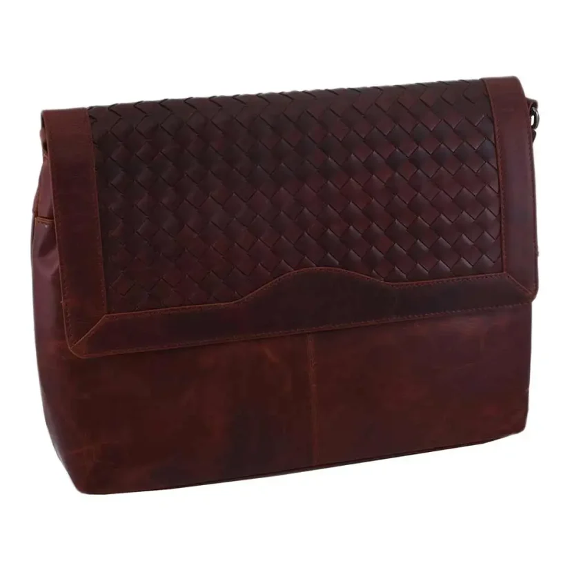 Dámska kožená kabelka Mercucio 390121 koňaková