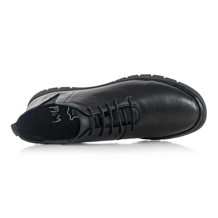 Dámska kožená čierna zateplená členková obuv Wild 15019095A2
