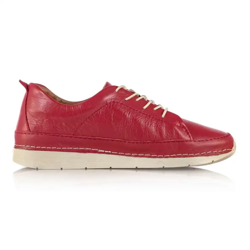 Dámske poltopánky WellFoot 24056 - červené
