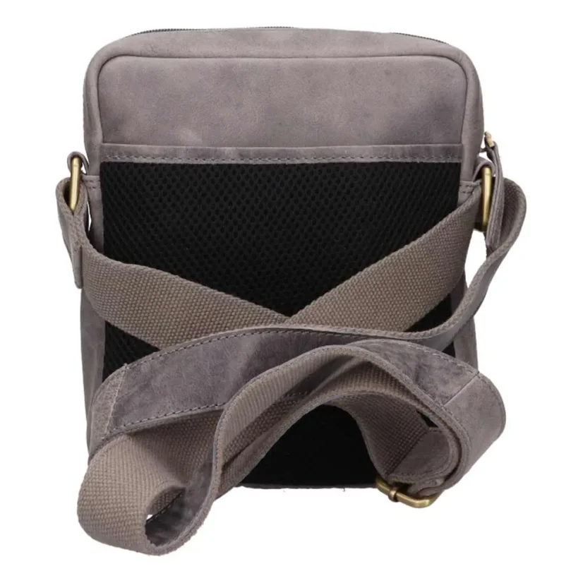 Kožená taška cez plece Lagen BLC-24-2644 sivá