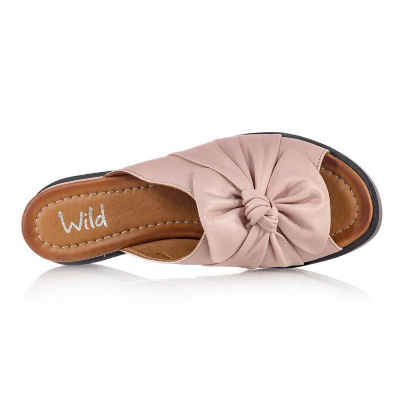 Dámske kožené ružové šľapky Wild 037 833 53 A1cameo