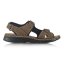Pánske hnedé kožené sandále Klondike 43813 dk.brown/tan