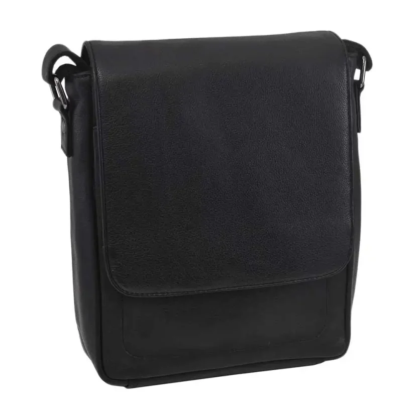 Pánska kožená taška cez rameno Mercucio 250909 čierna nappa
