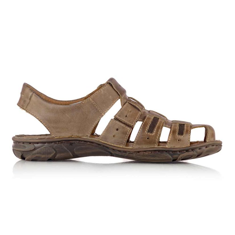 Pánske hnedé kožené sandále Klondike S-25 brown