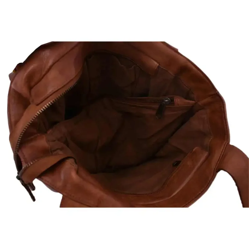 Dámska kožená kabelka Mercucio 270703 koňak