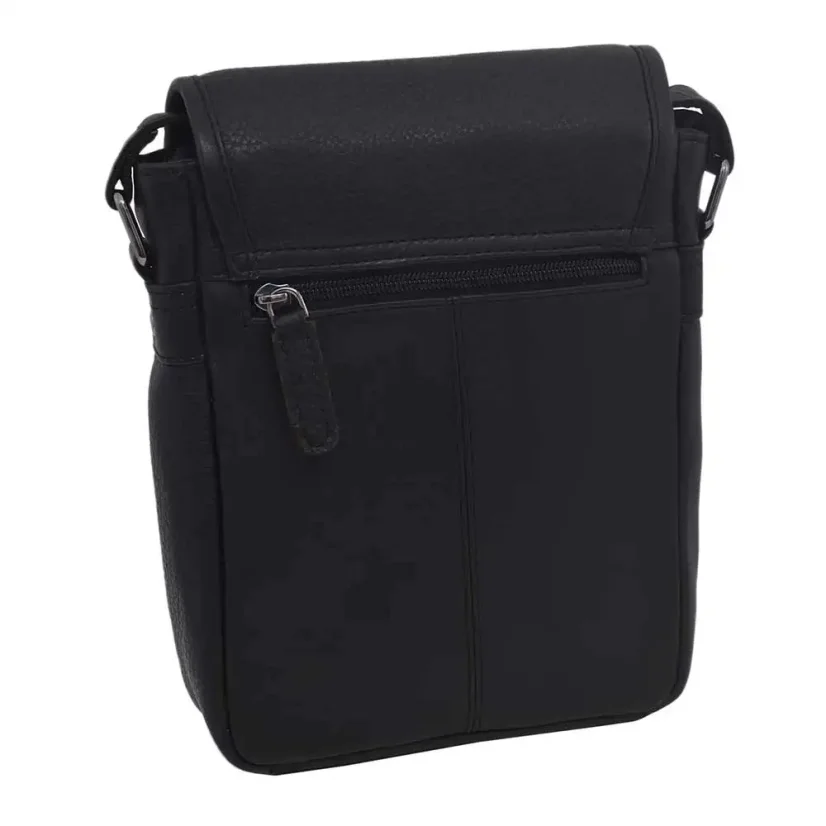 Pánska kožená taška cez rameno Mercucio 250906 čierna nappa