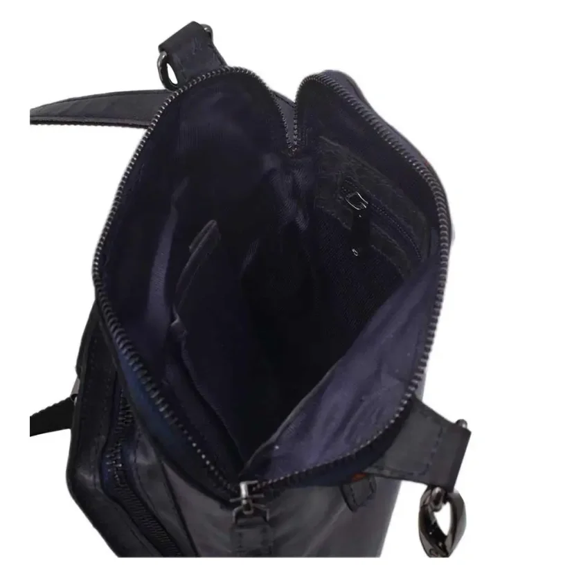 Pánska kožená taška cez rameno Mercucio 250862 modrá