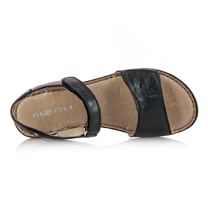 Dámske kožené sandále Rizzoli 9152865 Nero