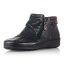 Dámska kožená čierna zimná obuv Axel 1725 black-bordo