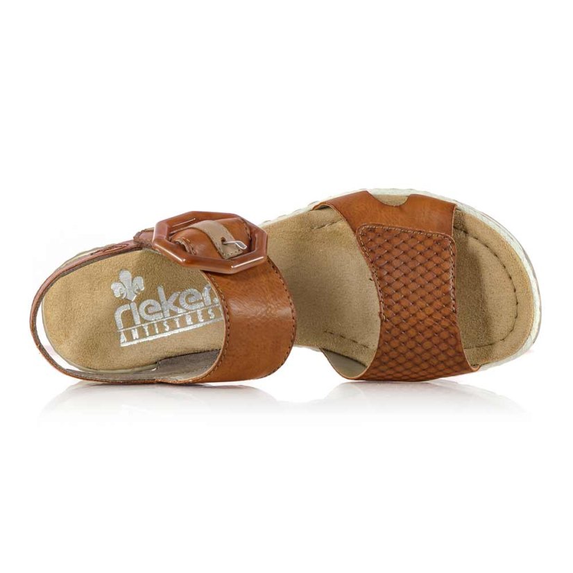 Dámske hnedé sandále Rieker 66474-24