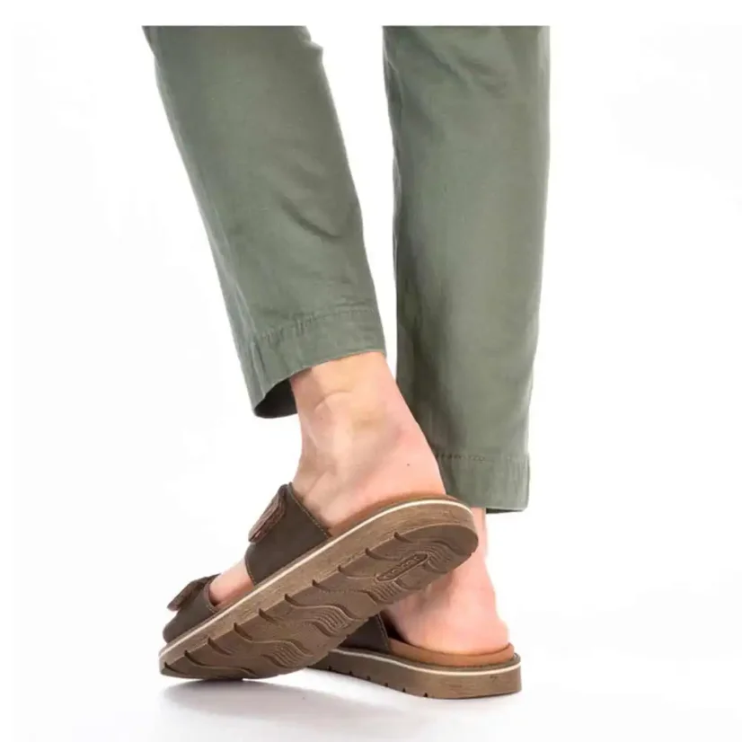 Pánske šľapky Rieker 24394-25 hnedé