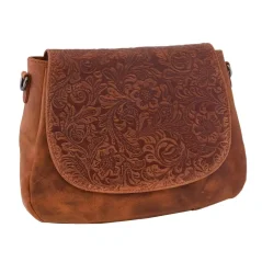 Dámska kožená kabelka Mercucio 420706 oranžová