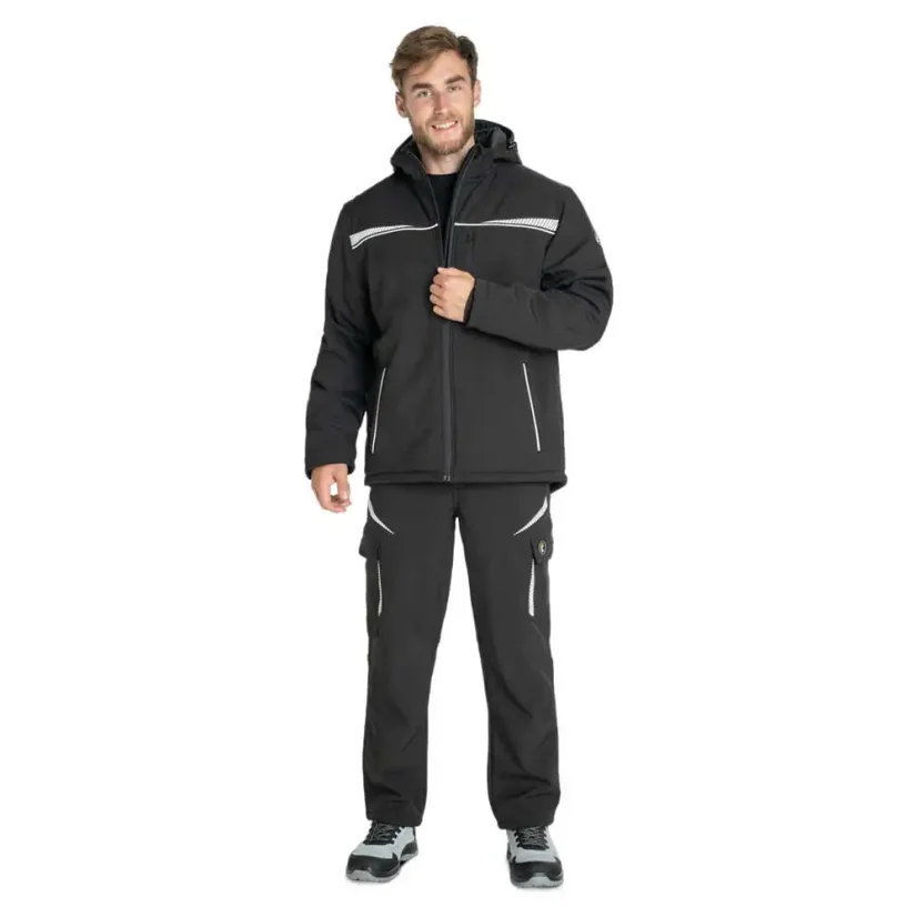 Zimná softshellová bunda Cerva EMERTON STR čierna