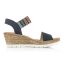 Dámske modré sandále Rieker 61910-14