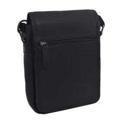 Pánska kožená taška cez rameno Mercucio 250906 čierna nappa