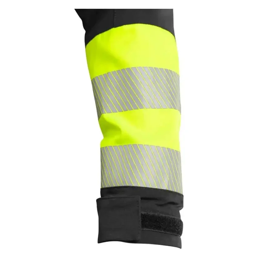 Pánska montérková blúza CXS NAOS čierna-žltá HV žltá, reflexné-pruhy