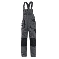 Zimné pracovné nohavice na traky CXS ORION KRYŠTOF sivo-čierne