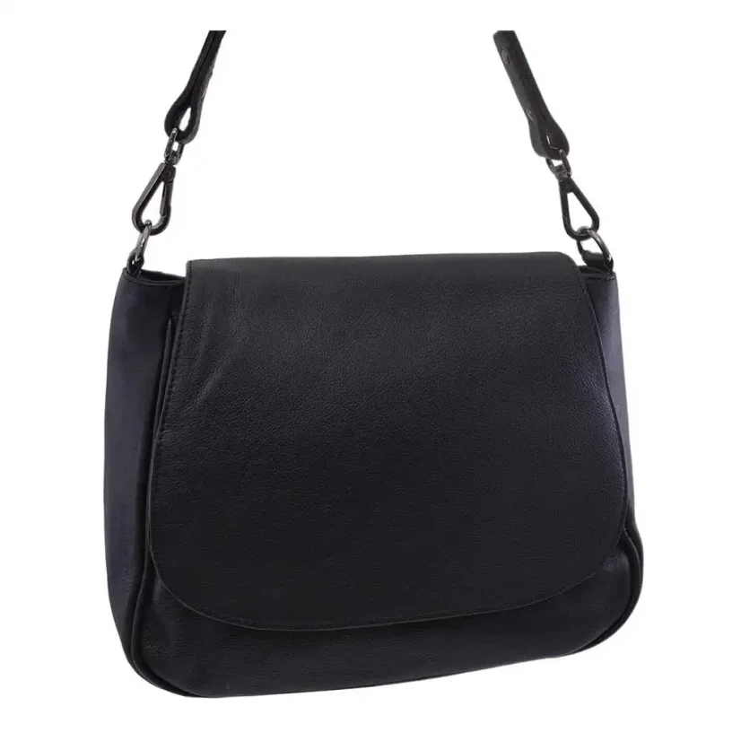 Dámska kožená kabelka Mercucio 250705 čierna