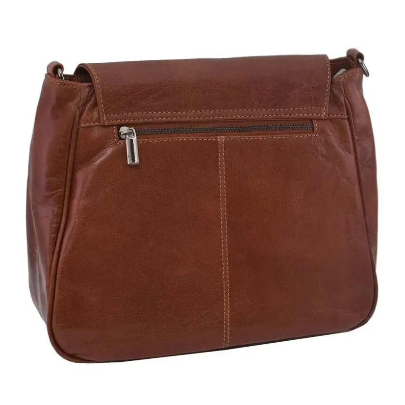 Dámska kožená kabelka Mercucio 250710 koňaková