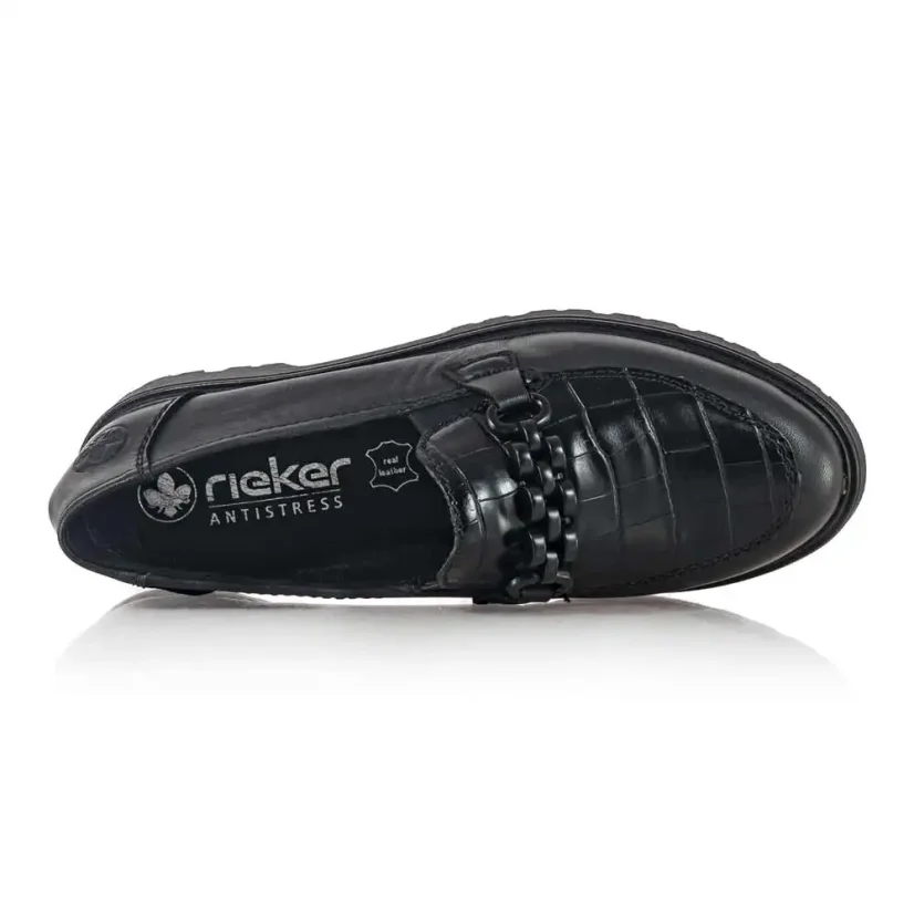 Dámske mokasíny Rieker 45561-01 čierne
