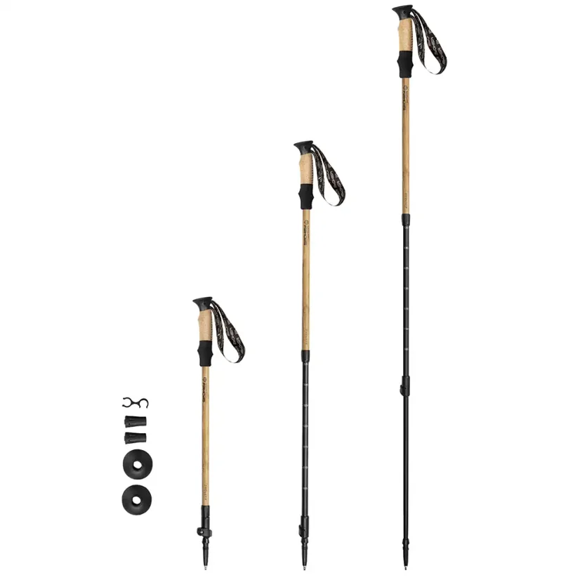 Trekingové palice Spokey EKO FRIENDLY BASTONE 3dielne z prírodného bambusu