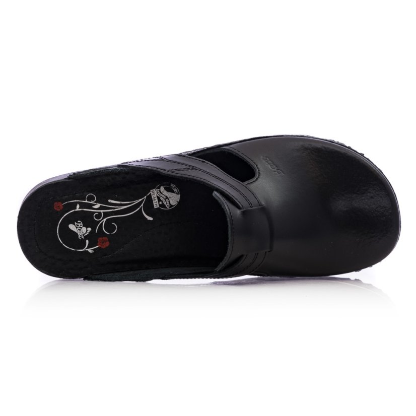 Zdravotné čierne šľapky Batz Flower Black