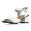Dámske biele kožené sandále Rieker 64650-80