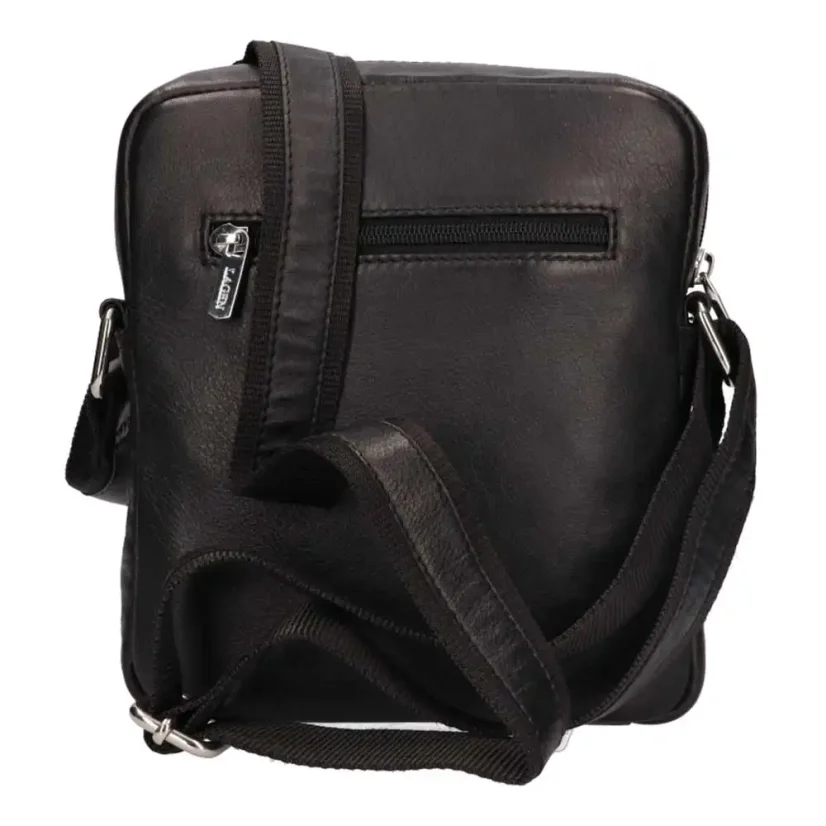 Kožená taška cez plece Lagen 92-4P-500-SM čierna