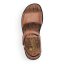 Dámske hnedé kožené sandále Rieker 64559-22