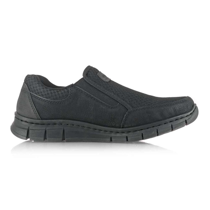 Pánske čierne mokasíny Rieker B7761-00