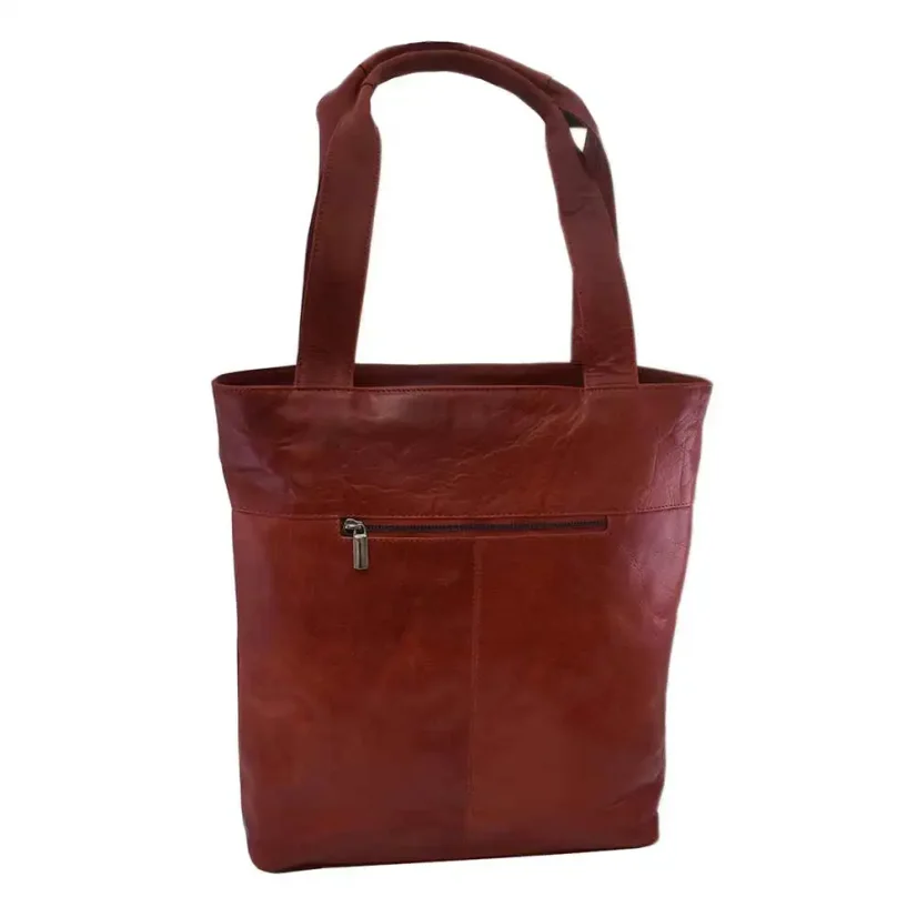 Dámska kožená kabelka Mercucio 250712 červená