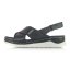 Dámske čierne kožené sandále Klop 149-6107 black