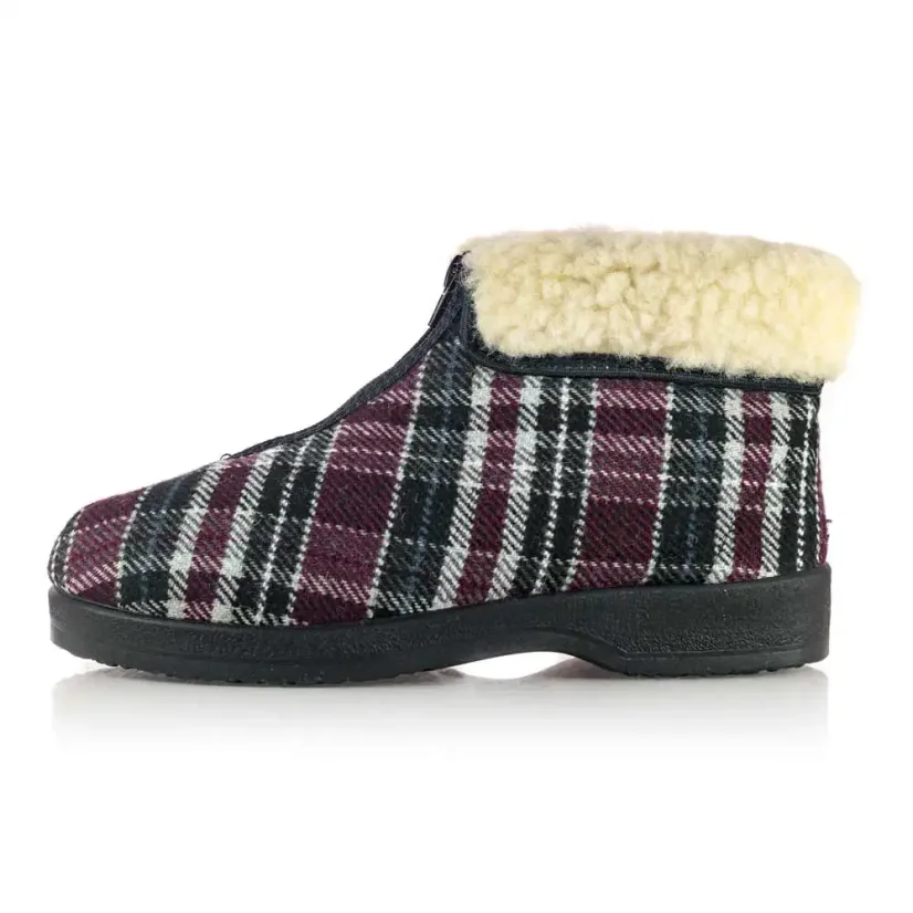 Dámske zateplené papuče Mjartan 8075-K78L červené