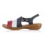 Dámske farebné sandále Rieker 608S3-33