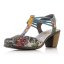 Dámske modré kožené sandále Rieker 40969-90