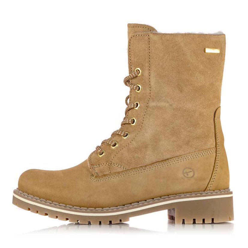 Dámske béžové kožené zimné čižmy Tamaris 1-26443-29 310 camel