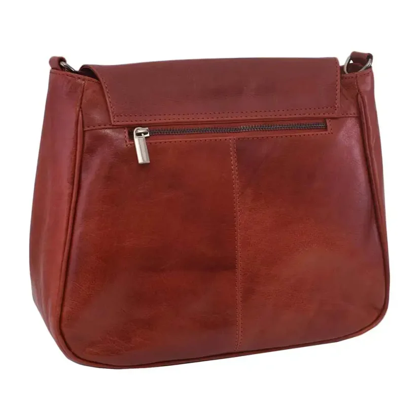 Dámska kožená kabelka Mercucio 250710 červená
