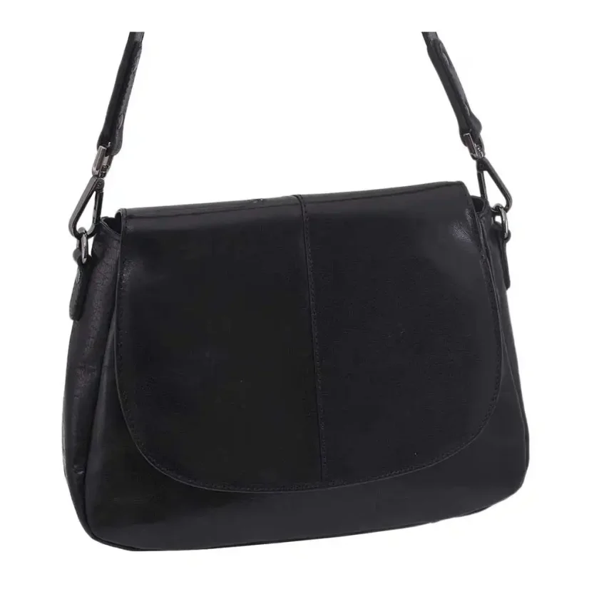 Dámska kožená kabelka Mercucio 250706 čierna