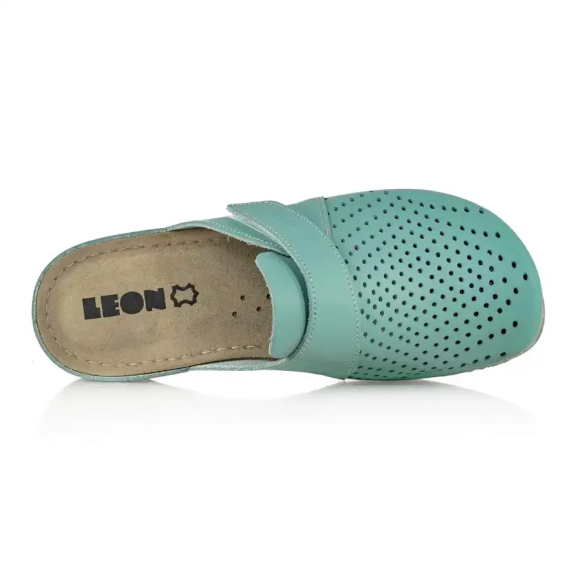 Dámske zdravotné šľapky LEON 970 tyrkysové
