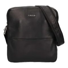 Kožená taška cez plece Lagen 92-4P-500-SM čierna