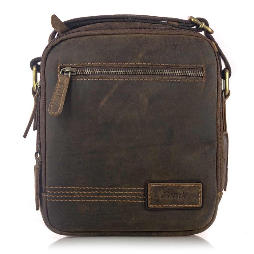 Pánska kožená taška cez plece Mercucio 250854 dark brown