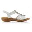 Dámske biele sandále Rieker 62850-80