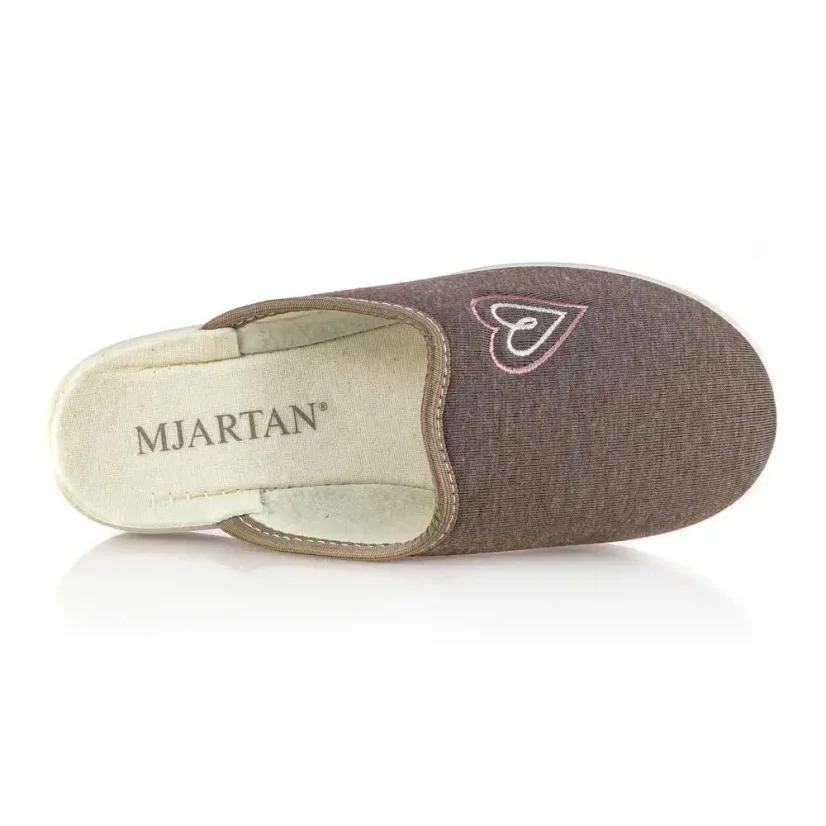Dámske papuče Mjartan 607 L242-L26-133-B hnedé