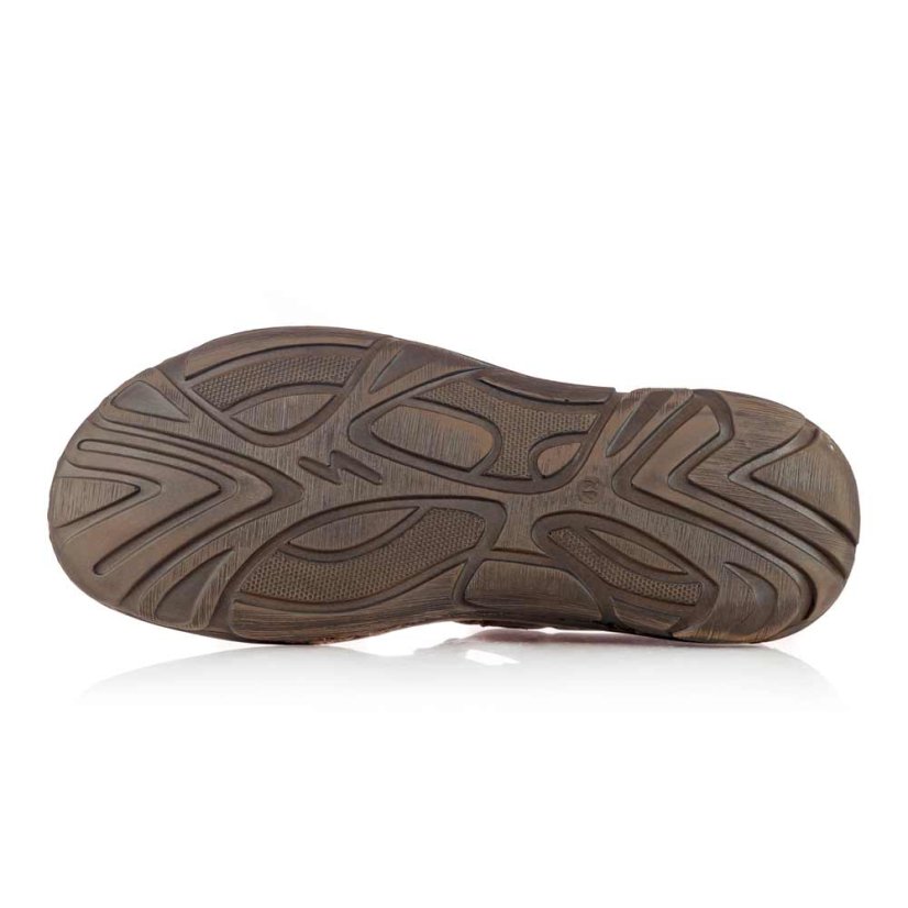 Pánske hnedé kožené sandále Klondike S-25 brown