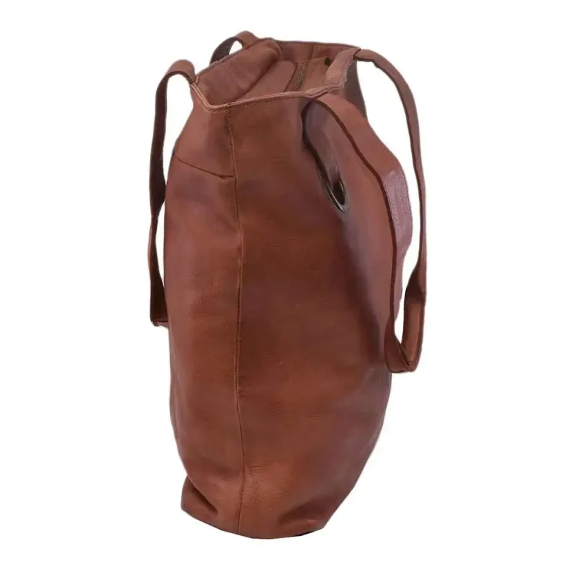 Dámska kožená kabelka Mercucio 270703 koňak