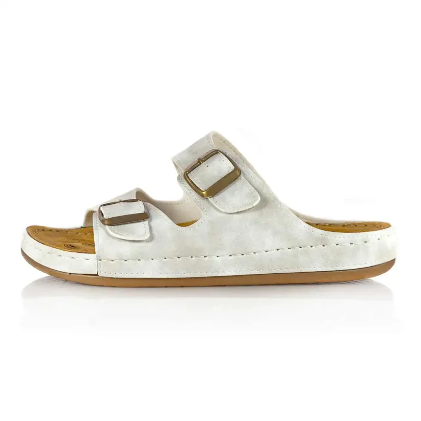 Dámske zdravotné šľapky MEDI LINE S182.002 off white