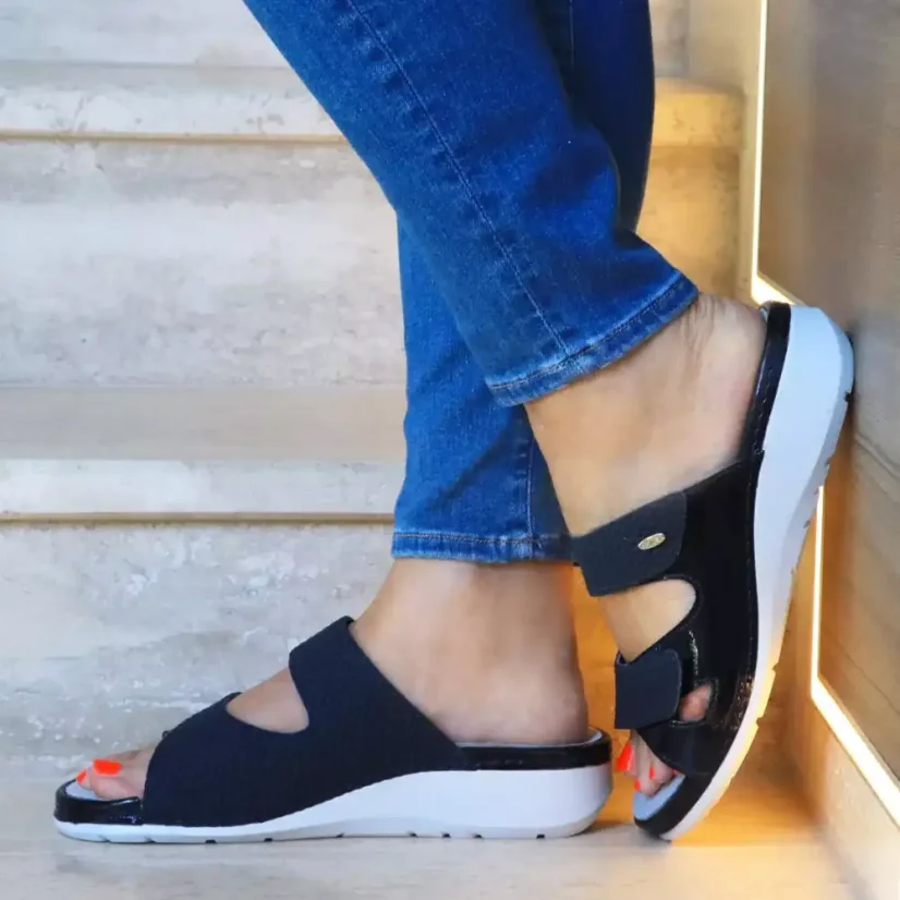 Dámske modré zdravotné šľapky Batz Sorrento blue 22