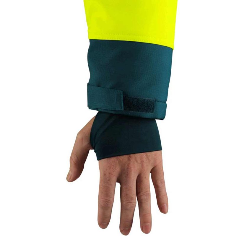 Reflexná bunda Canis CXS BEDFORD zimná softshell žlto-petrolejová