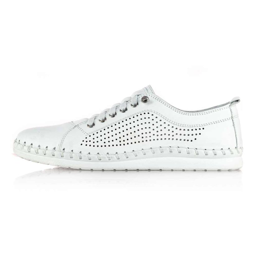 Dámske biele kožené poltopánky Wild 064 6019 A1 white
